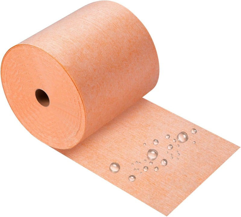 Boshen Waterproof Membrane 5inch x 98.42Ft Underlayment Shower Membrane 20mils Thickness Waterproofing Polyethylene Fabric for Tiles, Shower Walls, Bathroom Floors - Image 1